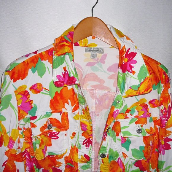 Floral Print Summer Casual Jacket  XL, L - Picture 3 of 10